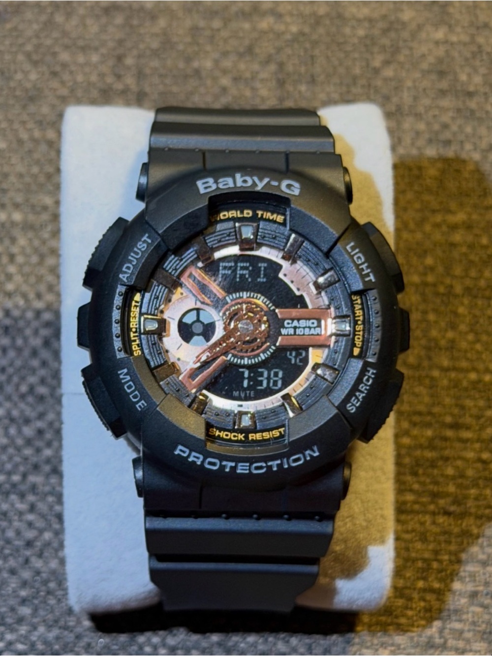 Casio Baby-G Black with Rose Gold Accents Digital-Analog Watch